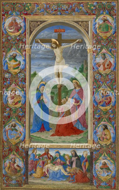 Leaf from the Missal of Innocent VIII, 1484-1492. Creator: Giuliano Amedei.