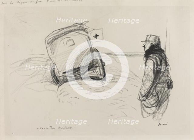 Sur la ligne de feu, c. 1914/1919. Creator: Jean Louis Forain.