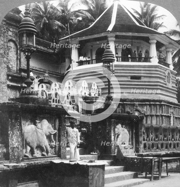 Dalada Maligawa, Palace of Buddha's Tooth, Kandy, Sri Lanka, 1902.Artist: Underwood & Underwood