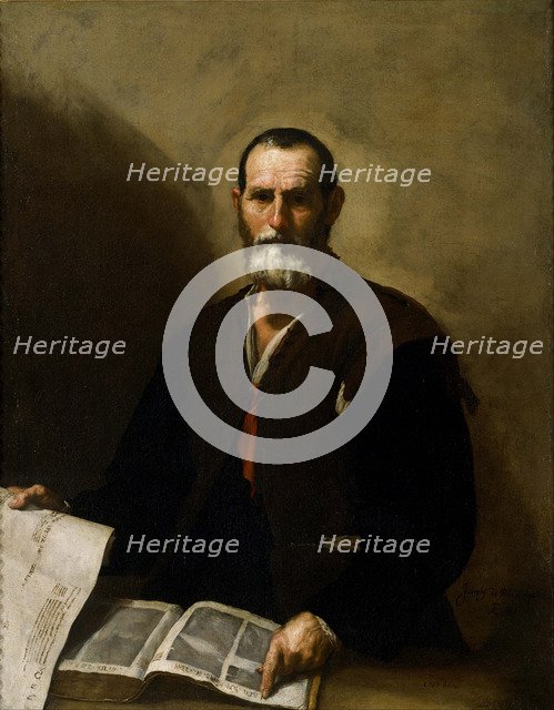 Philosopher Crates of Thebes, 1636. Artist: Ribera, José, de (1591-1652)