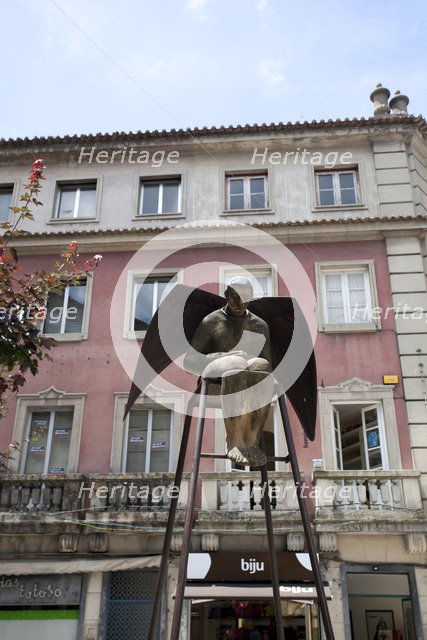 Angel sculpture in Republic Square, Braga, Portugal, 2009. Artist: Samuel Magal