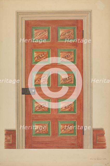 Zoar Door, c. 1938. Creator: Fritz Boehmer.