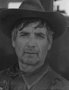 Former tenant farmer from Texas now working in California as a pea picker, Nipomo, California, 1937. Creator: Dorothea Lange.