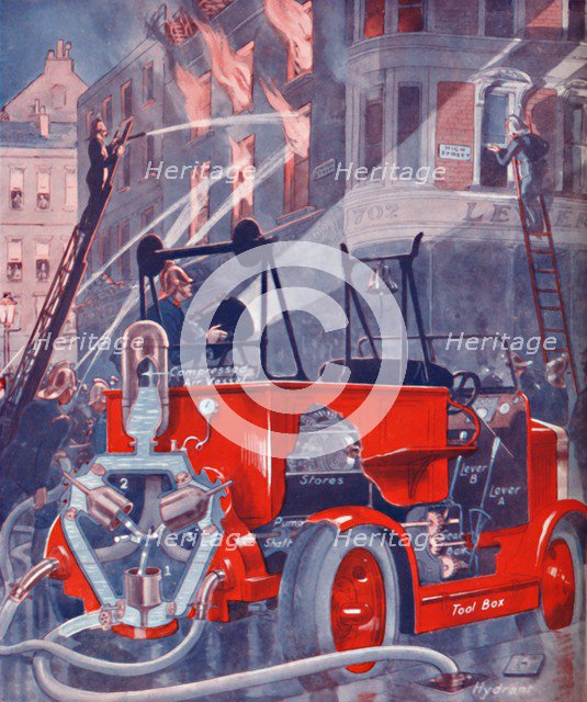 'How The Fire Engine Puts Out The Fire', 1935. Artist: Unknown.