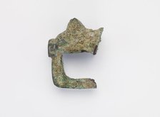 Fragment of a ritual vessel handle in the form of an animal head, Zhou dynasty, ca. 1050-221 BCE. Creator: Unknown.