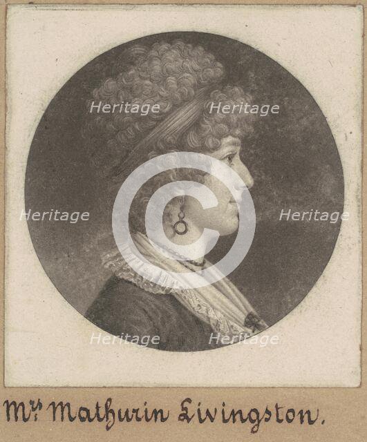 Margaret Lewis Livingston, 1796-1798. Creator: Charles Balthazar Julien Févret de Saint-Mémin.