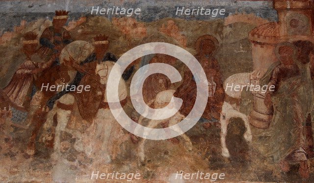 Fresco in the Cathedral of Our Lady of the Sign, Novgorod, Early 18th cen.. Artist: Bakhmatov, Ivan Yakovlevich (active Early 18th cen.)