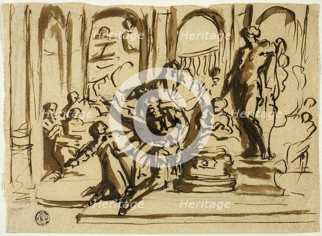 Sacrificial Scene, n.d. Creators: Jan Luyken, Abraham Jansz van Diepenbeeck.