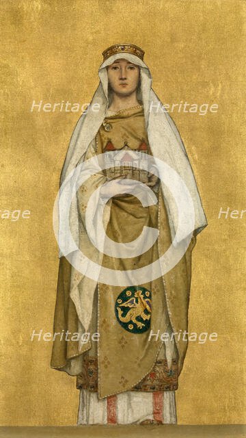 Judith, Wife of Baldwin I of Flanders, 1889. Creator: Albrecht De Vriendt.