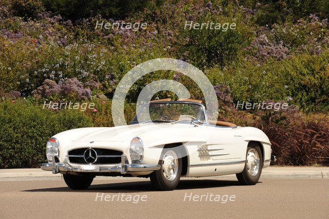 Mercedes Benz 300 SL roadster 1958. Artist: Simon Clay.