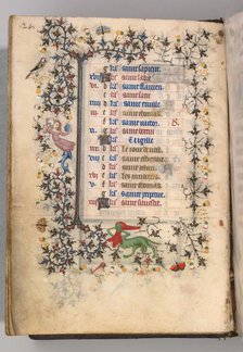 Hours of Charles the Noble, King of Navarre (1361-1425): fol. 12v, December, c. 1405. Creator: Master of the Brussels Initials and Associates (French).