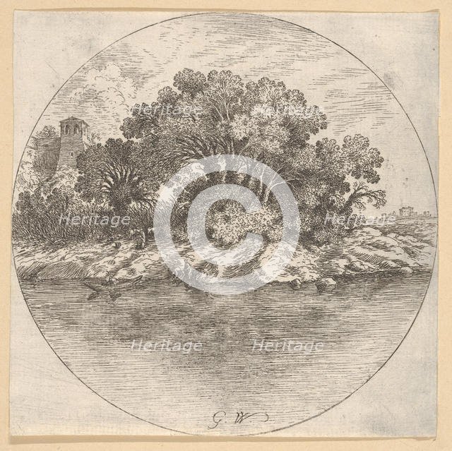 Landscape with Trees by the Water.n.d. Creator: Goffredo Wals.