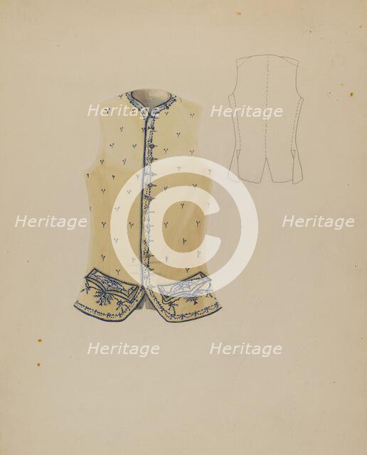 Waistcoat, c. 1936. Creator: Bessie Forman.