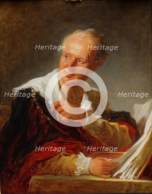 Portrait of Denis Diderot (1713–1784), ca 1769. Artist: Fragonard, Jean Honoré (1732-1806)