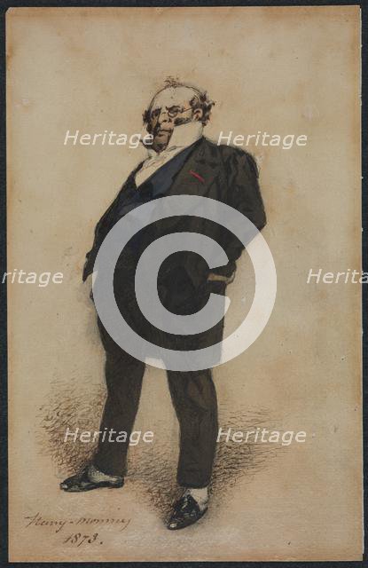 Self-Portrait in the Role of M. Prudhomme , 1873. Creator: Henry Bonaventure Monnier (French, 1805-1877).
