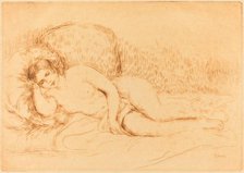Woman Reclining (Femme couchee), 1906. Creator: Pierre-Auguste Renoir.