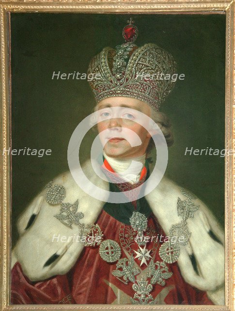 Portrait of the Emperor Paul I of Russia (1754-1801), 1799-1800. Artist: Borovikovsky, Vladimir Lukich (1757-1825)