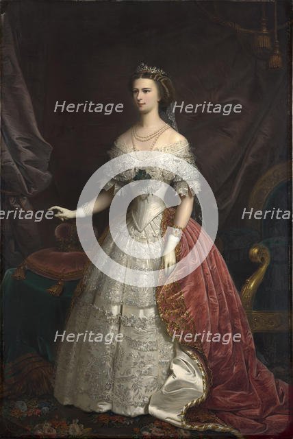 Portrait of Elisabeth of Bavaria, 1869. Creator: Russ, Franz, the Younger (1844-1906).