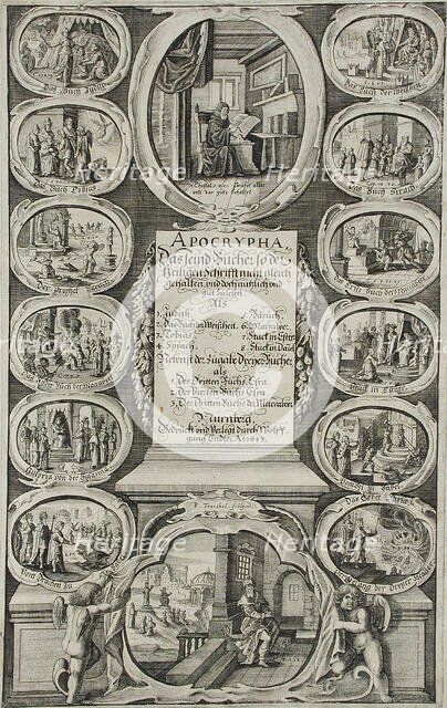 Apocripha, Printed 1643. Creators: Wolfgang Endter, Peter Paul Troschel.