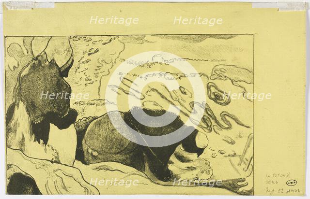 Volpini Suite: Women Washing Clothes (verso), 1893-94. Creator: Paul Gauguin (French, 1848-1903).