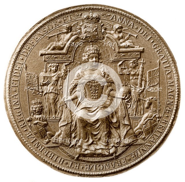 Third Great Seal of Queen Anne, obverse, 1702-1714 (1906). Artist: Unknown
