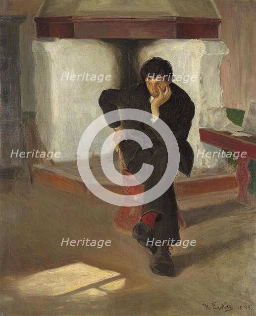 The Dreamer. The Artist Torleiv Stadskleiv, 1895. Creator: Halfdan Egedius.