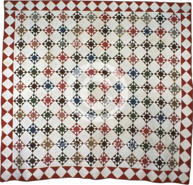 Bedcover (Star Pattern), United States, c. 1870/80. Creator: Unknown.