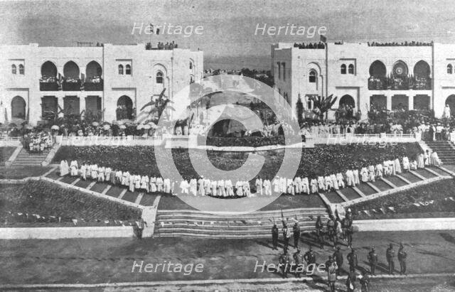 'Le quatorze juillet a Rabat - Remise de decorations par le general Lyautey', 1916. Creator: Unknown.