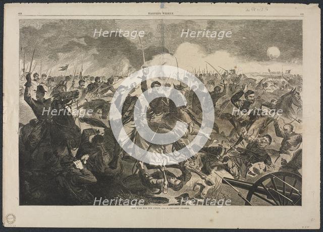 The War for the Union, 1862 - A Cavalry Charge, 1862. Creator: Winslow Homer (American, 1836-1910).