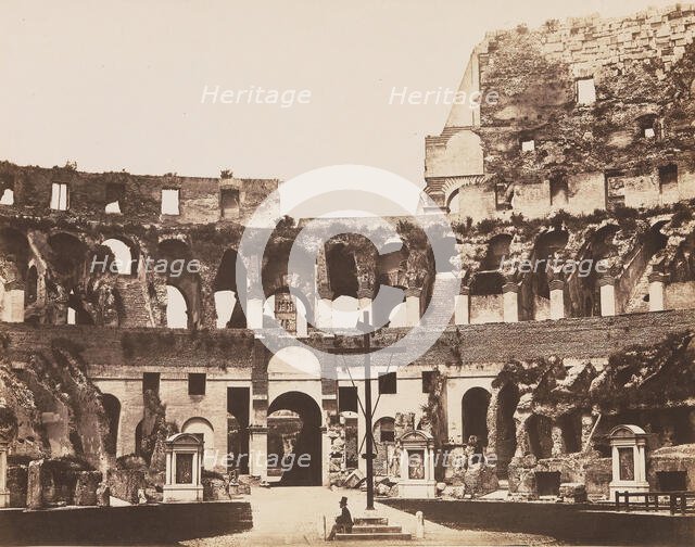 Interno del Colosseo, ca. 1855. Creator: Pietro Dovizielli.