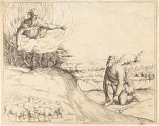 Moses and the Burning Bush, 1548. Creator: Augustin Hirschvogel.