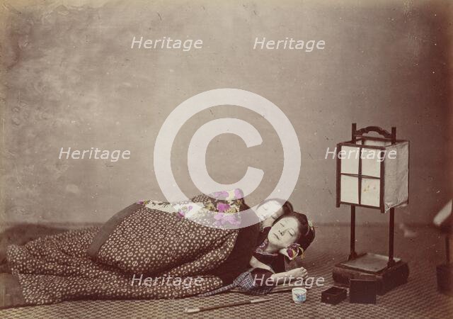 Sleeping Beauties, 1868. Creator: Felice Beato.