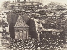 Jérusalem, Vallée de Josaphat, Tombeau de Zacharie, 1854. Creator: Auguste Salzmann.
