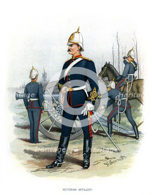 'Victorian Artillery', c1890.Artist: H Bunnett