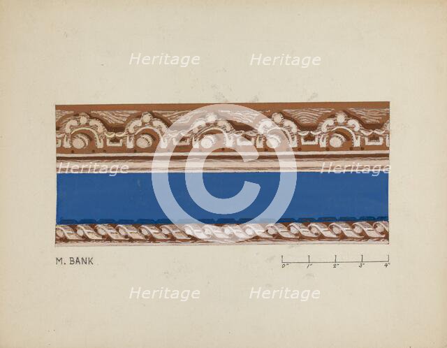 Wall Paper Border, c. 1937. Creator: Moses Bank.