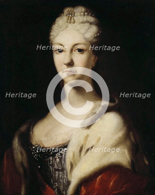 Portrait of Grand Duchess Natalya Alexeevna of Russia', (1673-1716), before 1716.  Creator: Nikitin, Ivan Nikitich (1680s-after 1742).