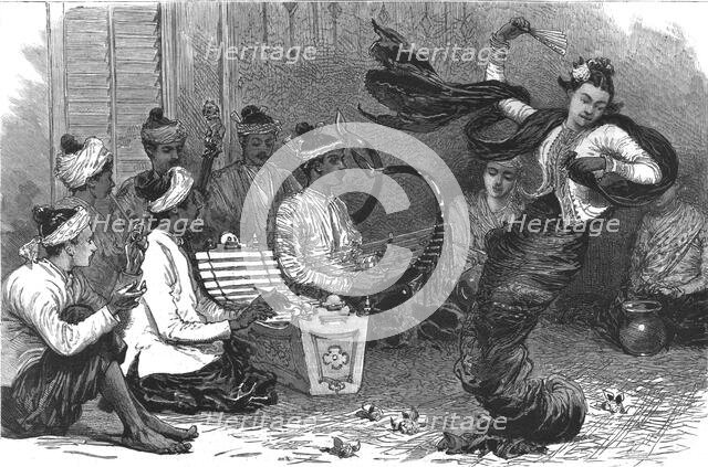 'With Lord Dufferin in Burma - A Burmese Pas Seul', 1886.  Creator: Unknown.