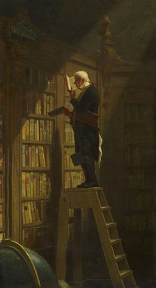 The Bookworm, c. 1850. Artist: Spitzweg, Carl (1808-1885)