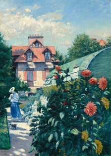Dahlias, Garden at Petit Gennevilliers, 1893. Creator: Gustave Caillebotte.
