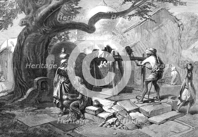 The Famine in India: the village well, 1874. Creator: William Hollidge.