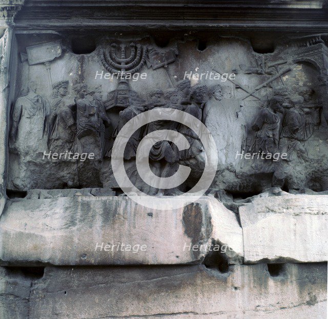 Detail of the arch of the Emperor Titus, 1st century. Artist: Unknown