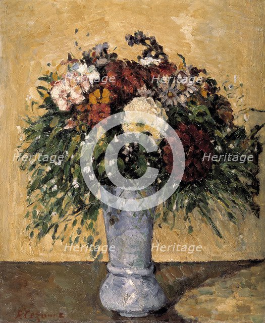 'Flowers in a Blue Vase', 1873-1875. Artist: Paul Cezanne