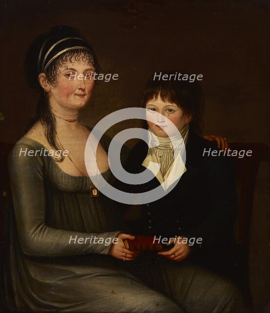 Portrait of Mother with Her Son, 1st half of 19th century. Creator: Unknown.