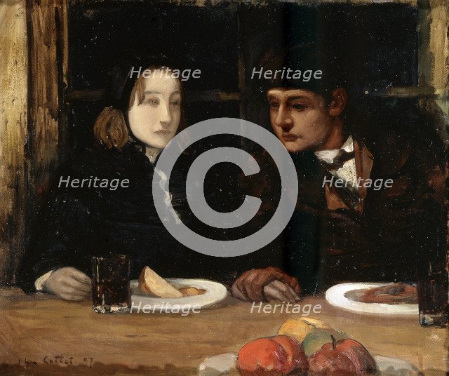 'The Farewell Supper', (Toilers of the Sea), 1897.  Artist: Charles Cottet