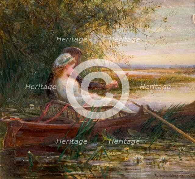 Two Figures In A Boat, 1881. Creator: Charles James Lewis.