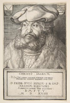 Frederick the Wise, Elector of Saxony, 1524. Creator: Albrecht Durer.