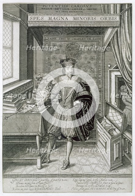 Charles I, King of Great Britain and Ireland, c1625. Artist: William Hole