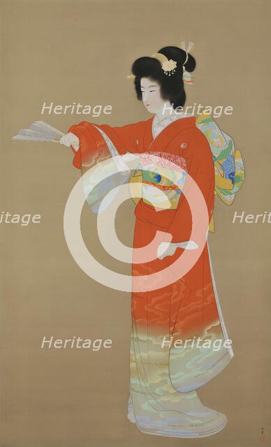 Jo-no-mai (Dance Performed in Noh Play), 1936. Creator: Shoen, Uemura (1875-1949).