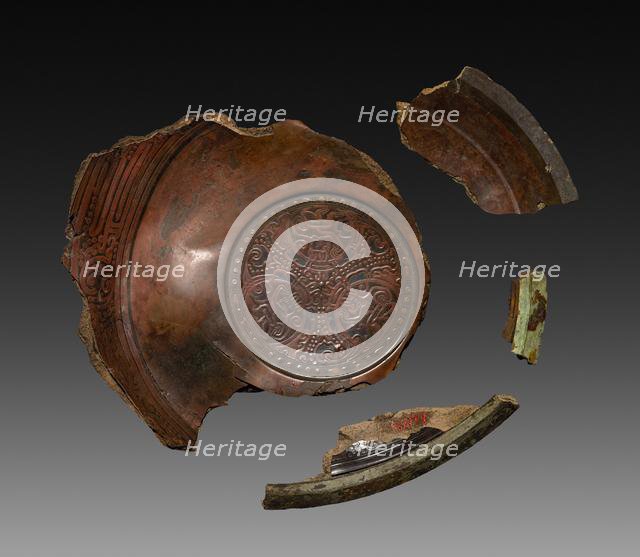 Fragments of a Lacquer Tray, 9 AD. Creator: Unknown.