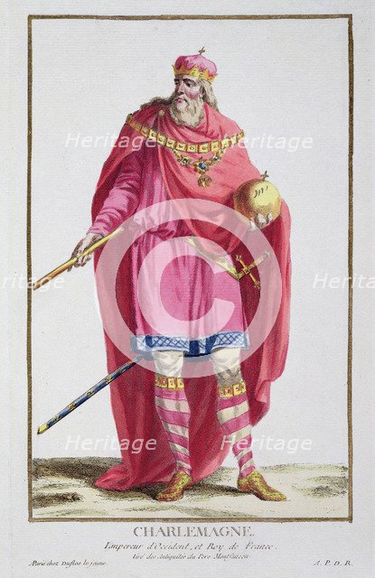 Charlemagne, King of the Franks, (1780). Artist: Pierre Duflos
